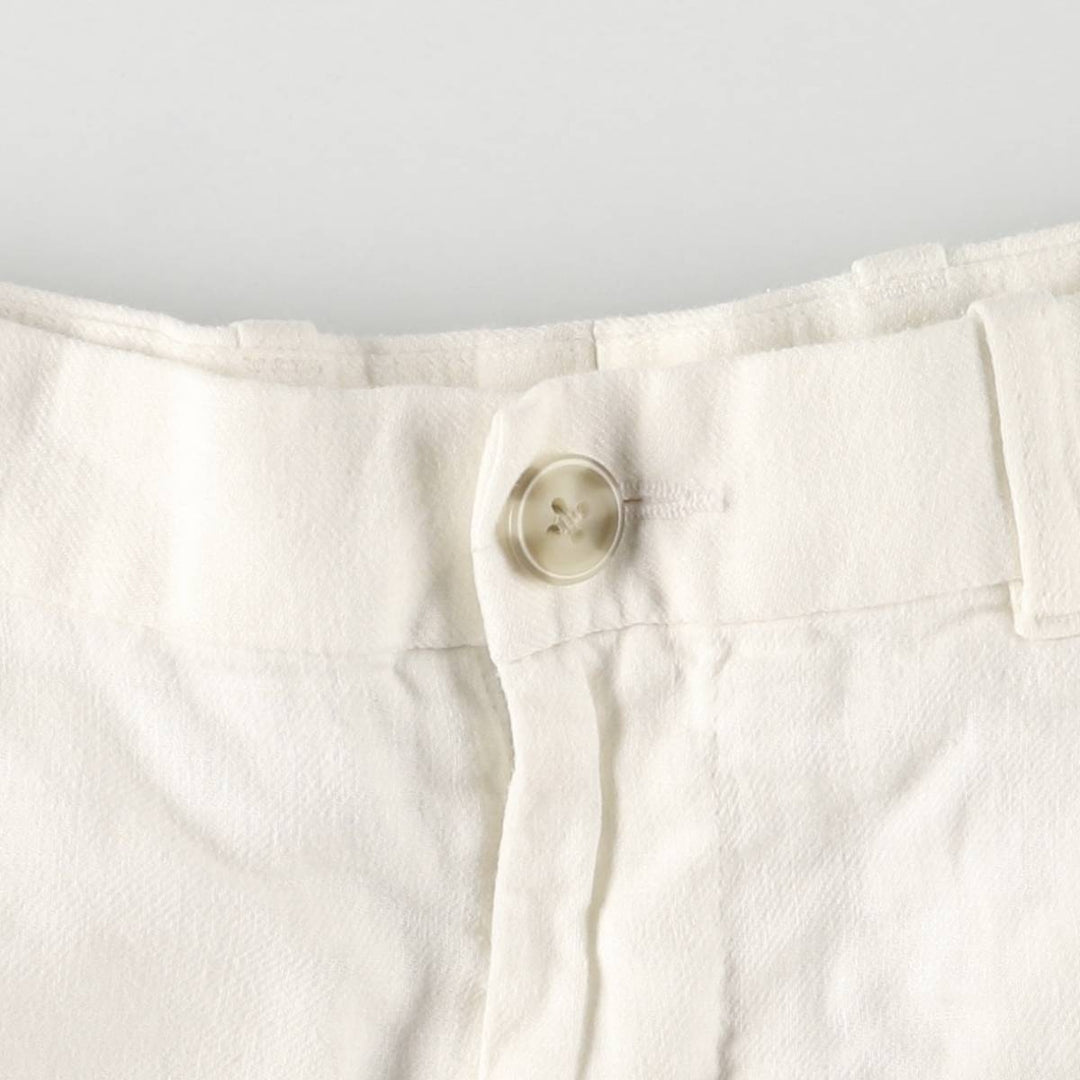 2000'S Perry Ellis Cotton and Linen Cargo Shorts, Men's Size W34 linen white type Vintage Second Hand