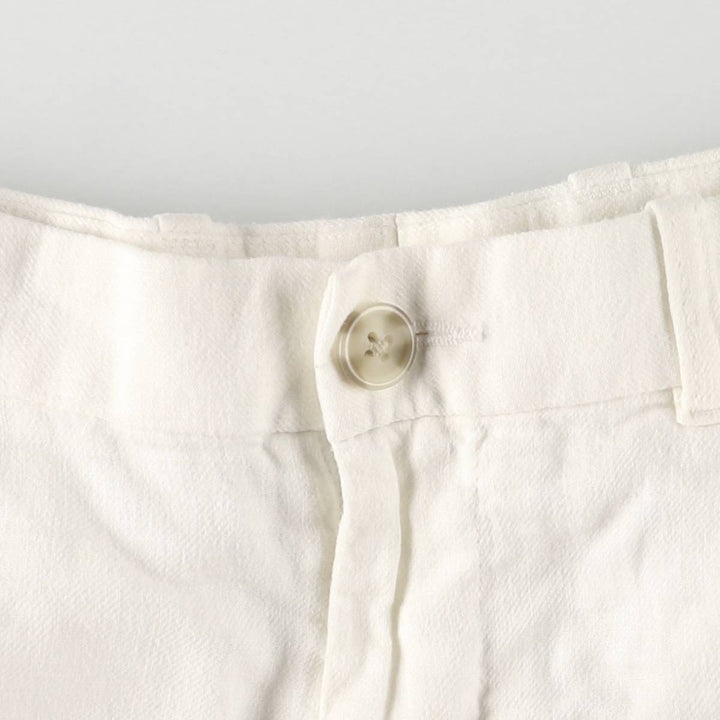 2000'S Perry Ellis Cotton and Linen Cargo Shorts, Men's Size W34 linen white type Vintage Second Hand