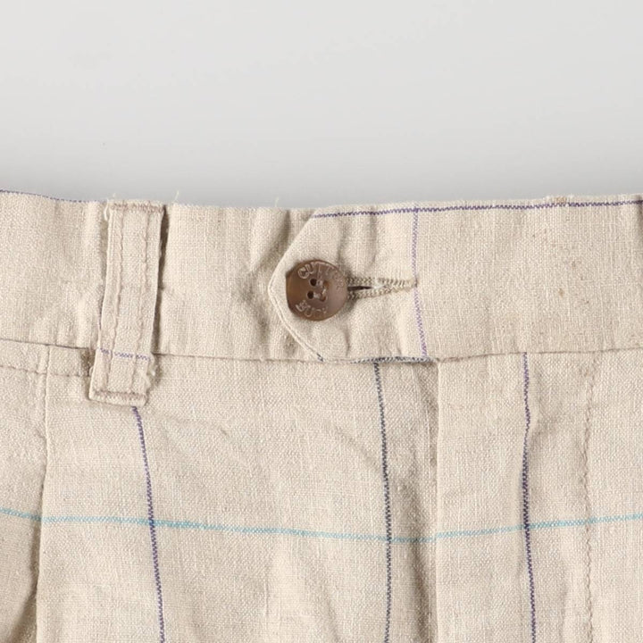 CUTTER and BUCK Check Pattern Shorts, Men's Size W35 unclear Beige type Vintage Second Hand
