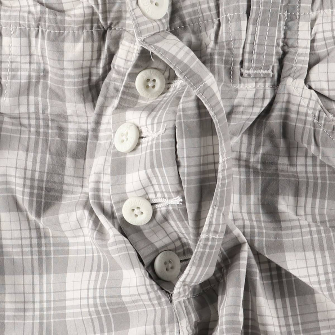Armani ARMANI EXCHANGE Check Pattern Cotton Shorts, Cargo Pants, Men's, Size W35 cotton gray type Vintage Second Hand