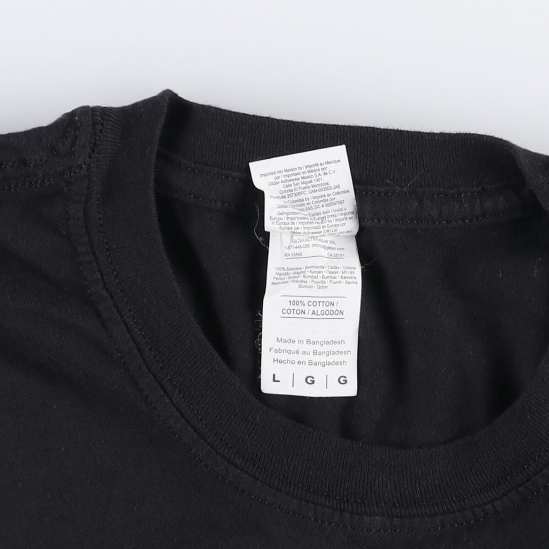 Billie Eilish band T-shirt, men's size L cotton black type Vintage Second Hand