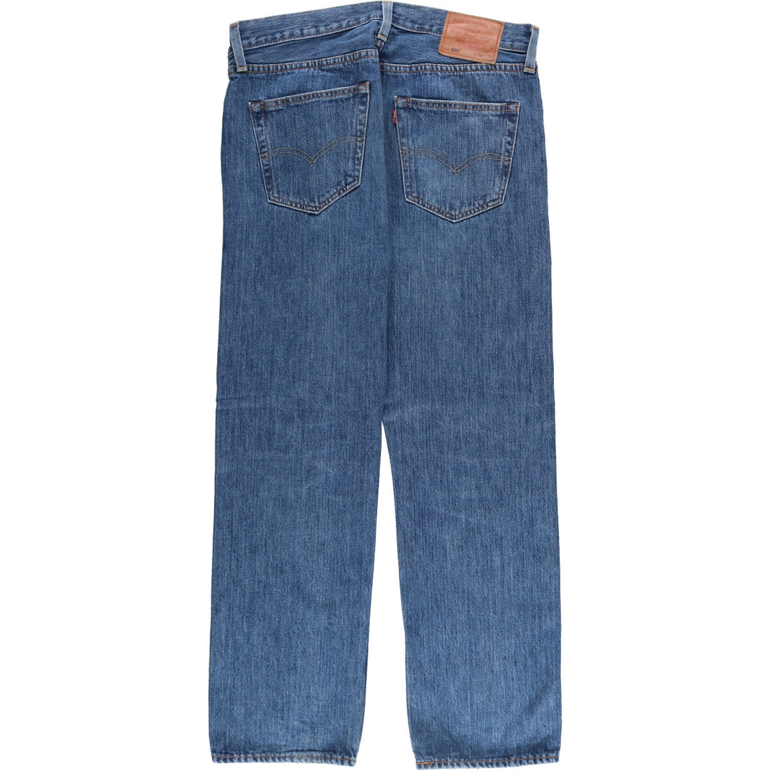 Levi's 501 Big E Straight Denim Pants, Men's Size 34 (approx.) cotton blue type Vintage Second Hand