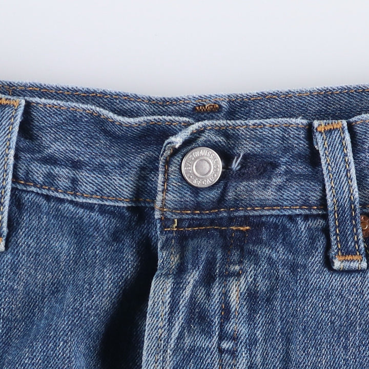Levi's 501 Big E Straight Denim Pants, Men's Size 34 (approx.) cotton blue type Vintage Second Hand