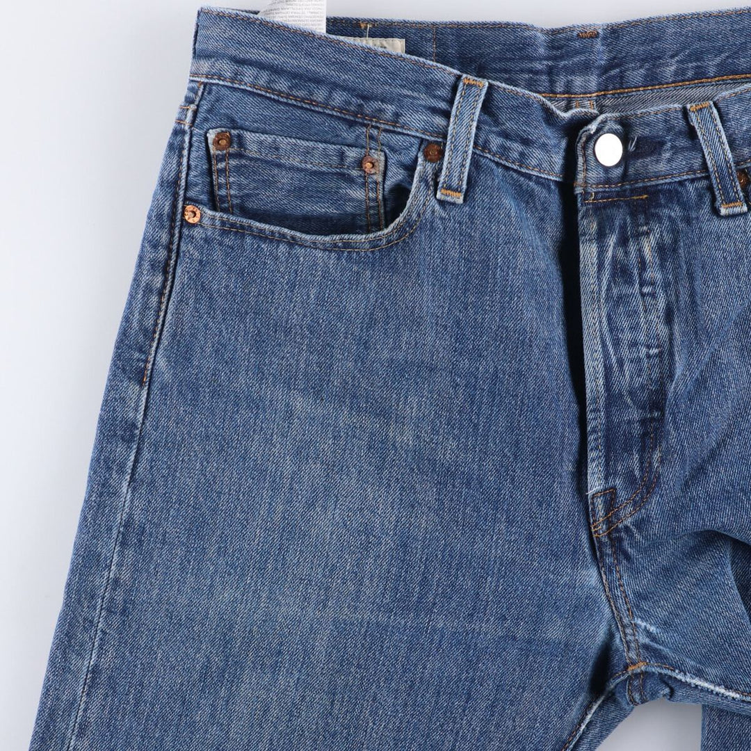 Levi's 501 Big E Straight Denim Pants, Men's Size 34 (approx.) cotton blue type Vintage Second Hand