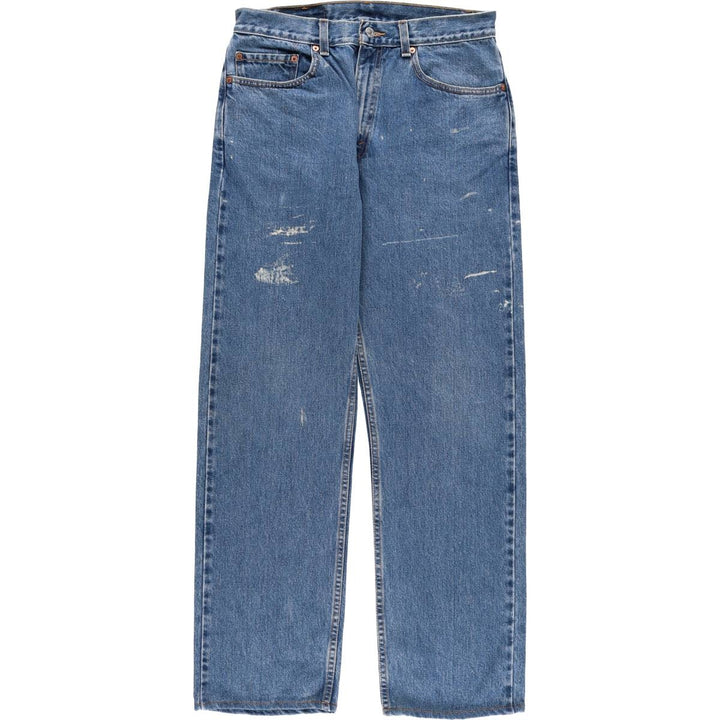00'S Levi's 505 REGULAR FIT STRAIGHT LEG tapered denim pants for men, size w32 cotton blue type Vintage Second Hand