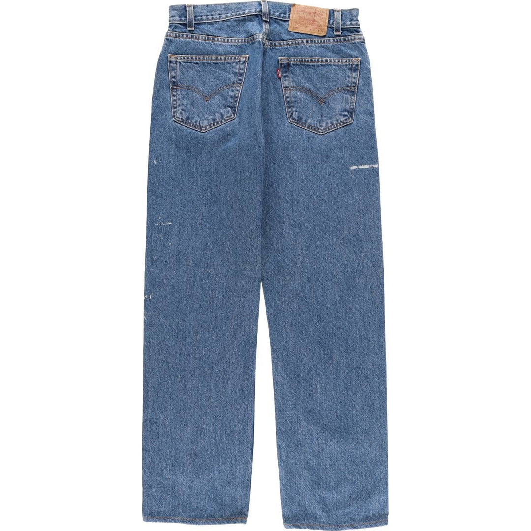 00'S Levi's 505 REGULAR FIT STRAIGHT LEG tapered denim pants for men, size w32 cotton blue type Vintage Second Hand