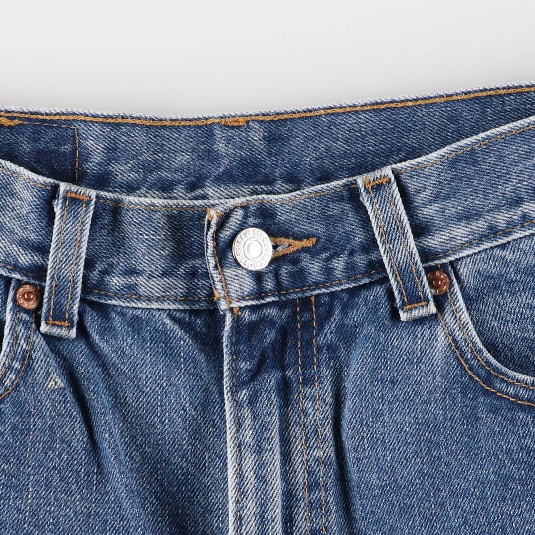 00'S Levi's 505 REGULAR FIT STRAIGHT LEG tapered denim pants for men, size w32 cotton blue type Vintage Second Hand