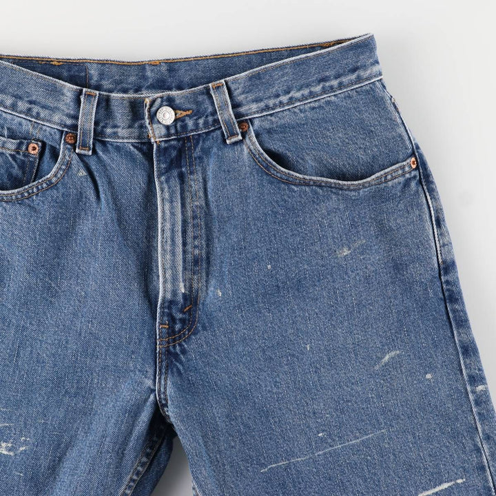 00'S Levi's 505 REGULAR FIT STRAIGHT LEG tapered denim pants for men, size w32 cotton blue type Vintage Second Hand