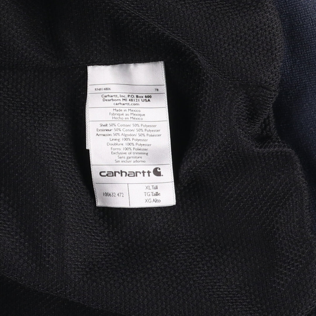 Carhartt Sweat Full Zip Hoodie Men's XL cotton navy blue type Vintage Second Hand