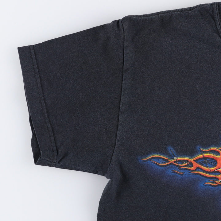 00'S Harley-Davidson Motorcycle Bike T-shirt Made in USA Men's M size cotton black type Vintage Second Hand