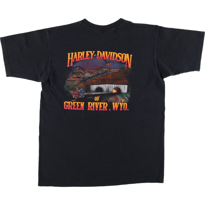 90'S Harley-Davidson Motorcycle Bike T-shirt Made in USA Men's L Vintage cotton black type Vintage Second Hand
