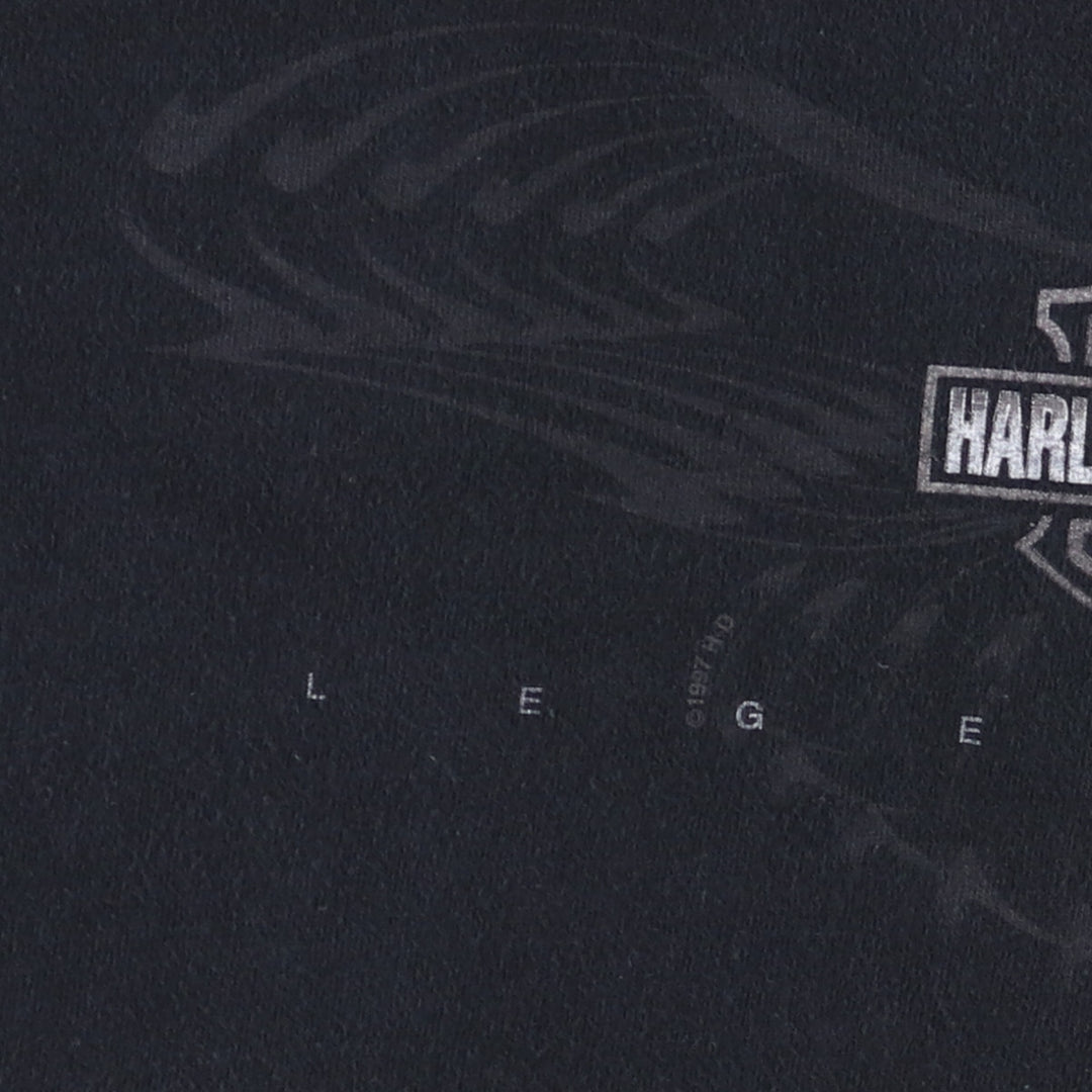 90'S Harley-Davidson Motorcycle Bike T-shirt Made in USA Men's L Vintage cotton black type Vintage Second Hand