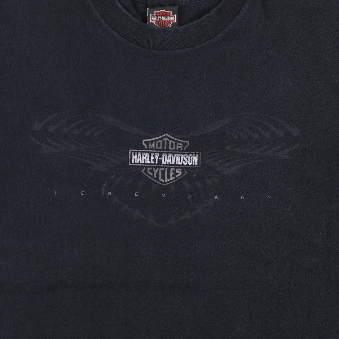 90'S Harley-Davidson Motorcycle Bike T-shirt Made in USA Men's L Vintage cotton black type Vintage Second Hand