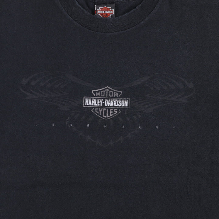 90'S Harley-Davidson Motorcycle Bike T-shirt Made in USA Men's L Vintage cotton black type Vintage Second Hand