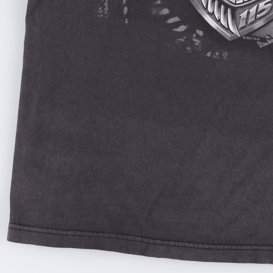 Harley-Davidson Eagle Pattern Motorcycle Bike T-shirt Men's XL unclear black type Vintage Second Hand