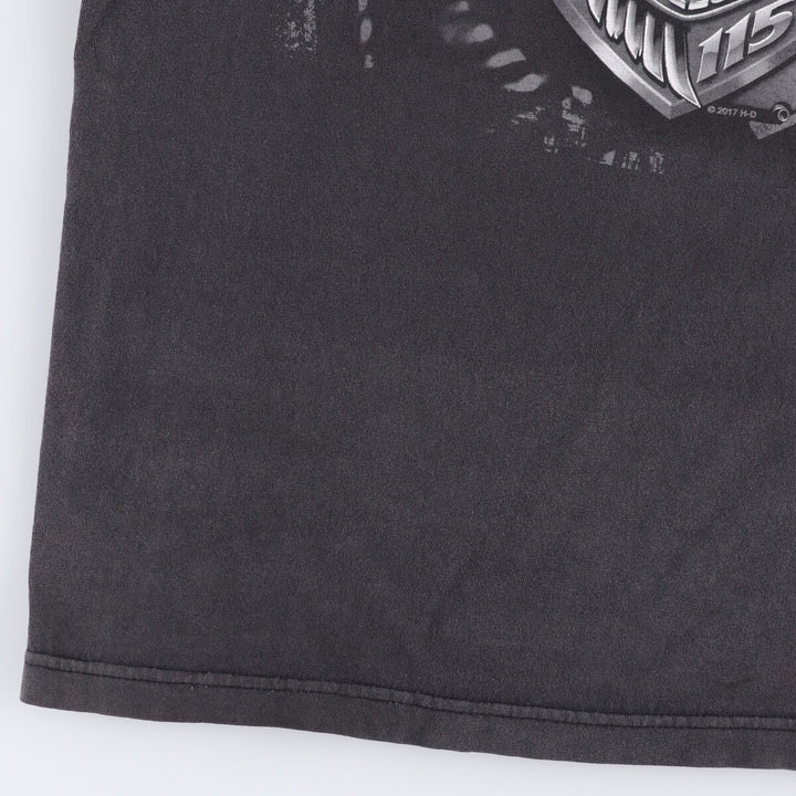 Harley-Davidson Eagle Pattern Motorcycle Bike T-shirt Men's XL unclear black type Vintage Second Hand