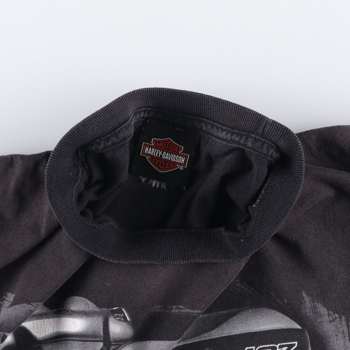 Harley-Davidson Eagle Pattern Motorcycle Bike T-shirt Men's XL unclear black type Vintage Second Hand