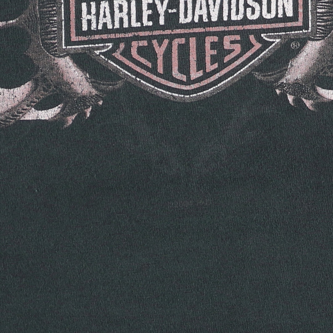 00'S Harley-Davidson Motorcycle Bike T-shirt Made in USA Men's XL cotton black type Vintage Second Hand