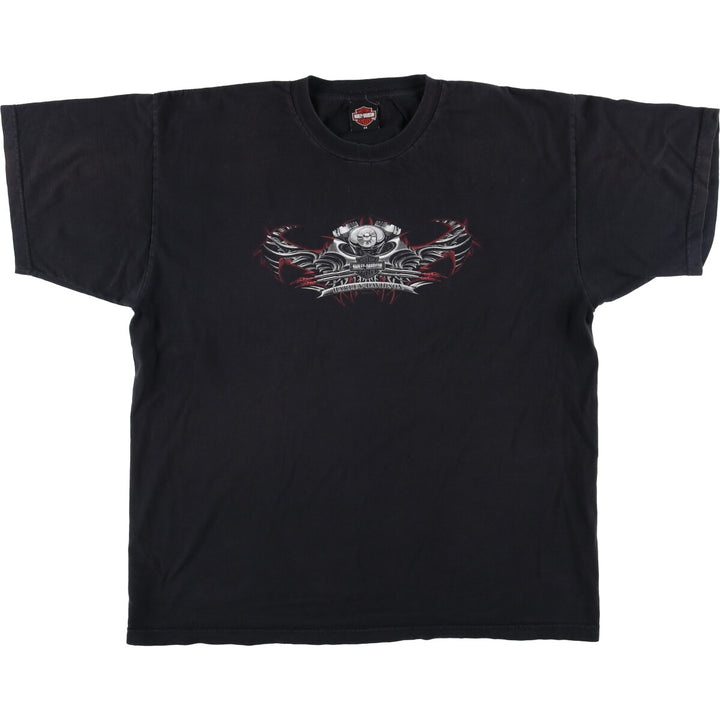 2000'S Harley-Davidson Engine Motorcycle Bike T-Shirt, Made in USA, Men's XXL cotton black type Vintage Second Hand