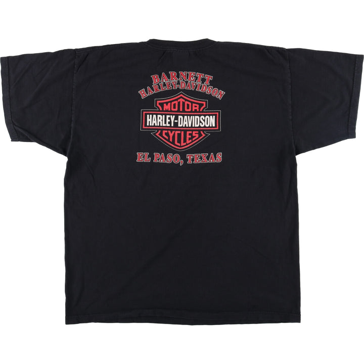 2000'S Harley-Davidson Engine Motorcycle Bike T-Shirt, Made in USA, Men's XXL cotton black type Vintage Second Hand