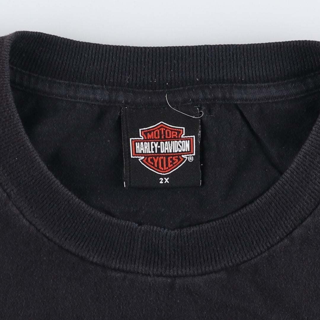 2000'S Harley-Davidson Engine Motorcycle Bike T-Shirt, Made in USA, Men's XXL cotton black type Vintage Second Hand