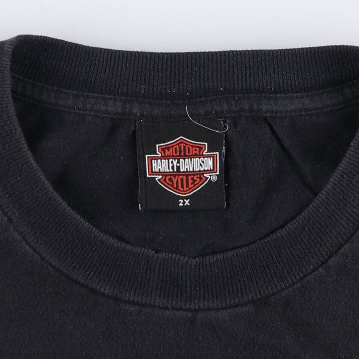 2000'S Harley-Davidson Engine Motorcycle Bike T-Shirt, Made in USA, Men's XXL cotton black type Vintage Second Hand