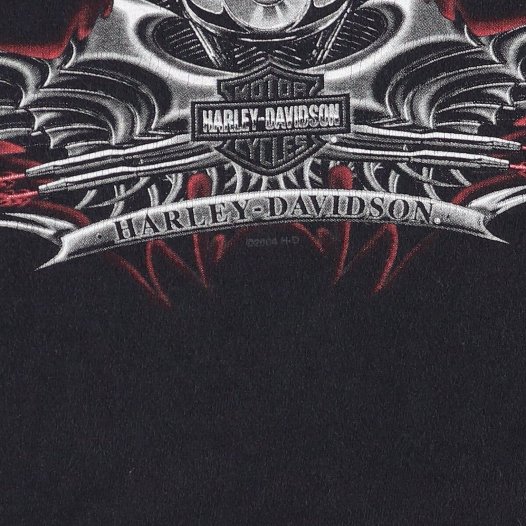 2000'S Harley-Davidson Engine Motorcycle Bike T-Shirt, Made in USA, Men's XXL cotton black type Vintage Second Hand