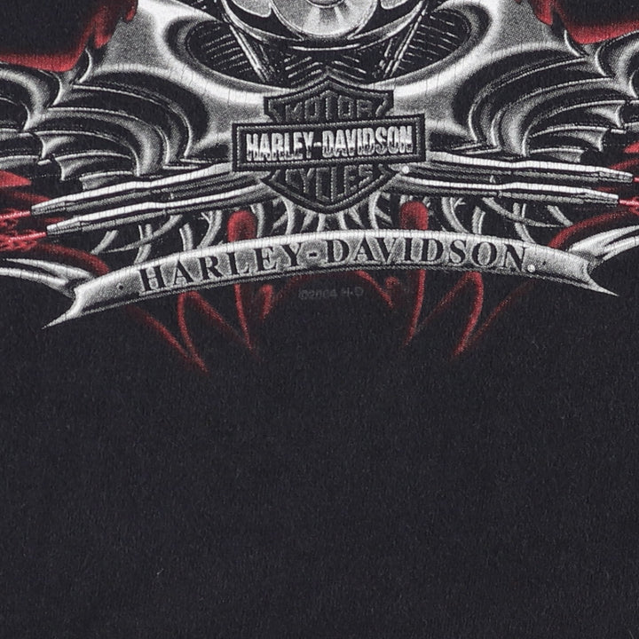 2000'S Harley-Davidson Engine Motorcycle Bike T-Shirt, Made in USA, Men's XXL cotton black type Vintage Second Hand