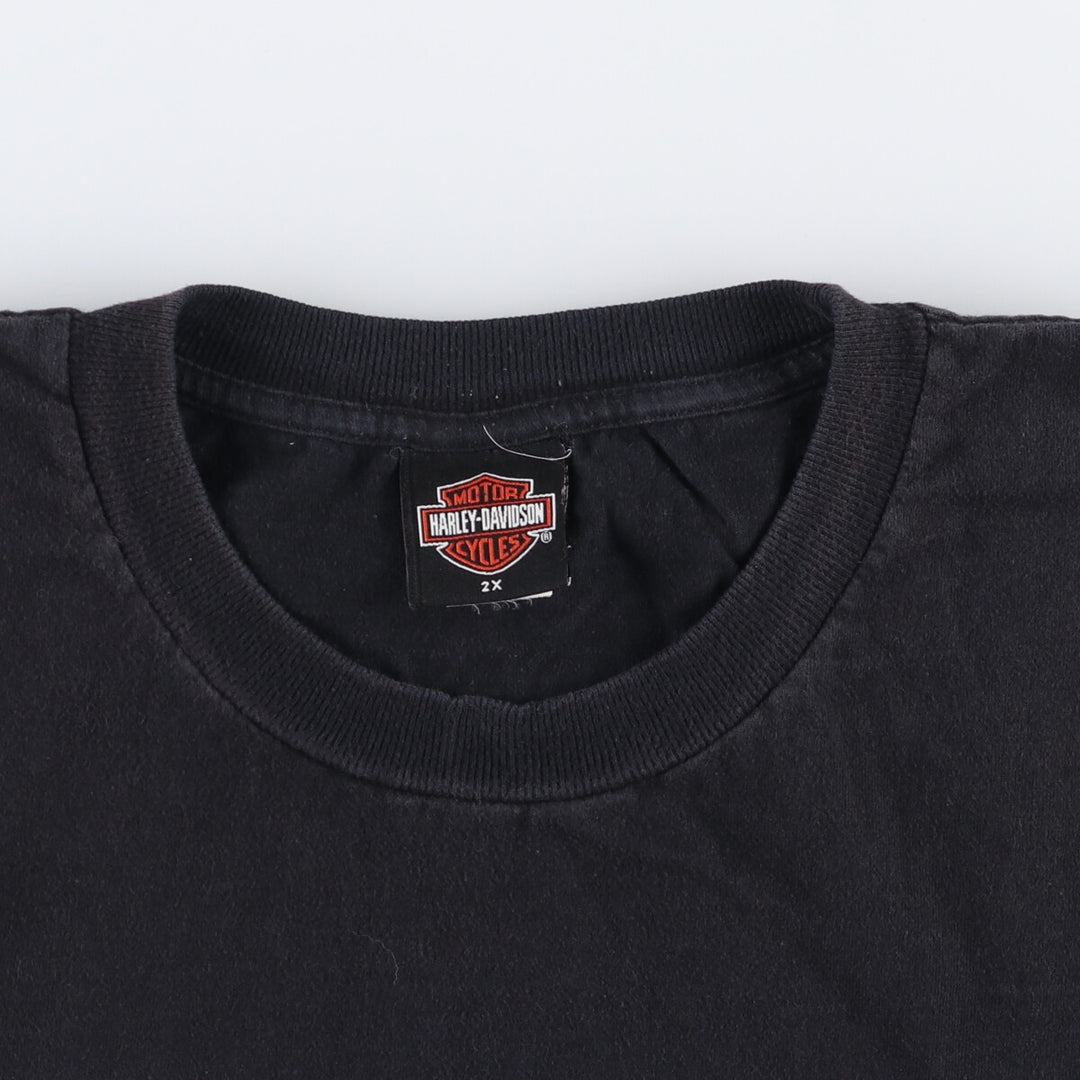 2000'S Harley-Davidson Engine Motorcycle Bike T-Shirt, Made in USA, Men's XXL cotton black type Vintage Second Hand