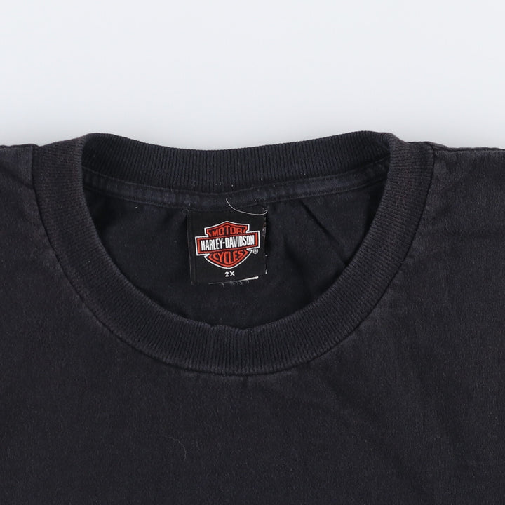 2000'S Harley-Davidson Engine Motorcycle Bike T-Shirt, Made in USA, Men's XXL cotton black type Vintage Second Hand