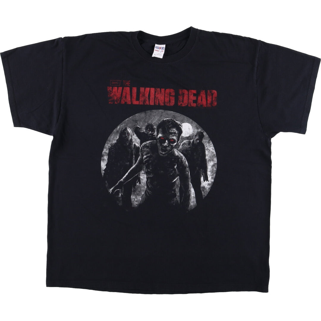 Jerzees THE WALKING DEAD Movie T-shirt for men, equivalent to XXL cotton black type Vintage Second Hand
