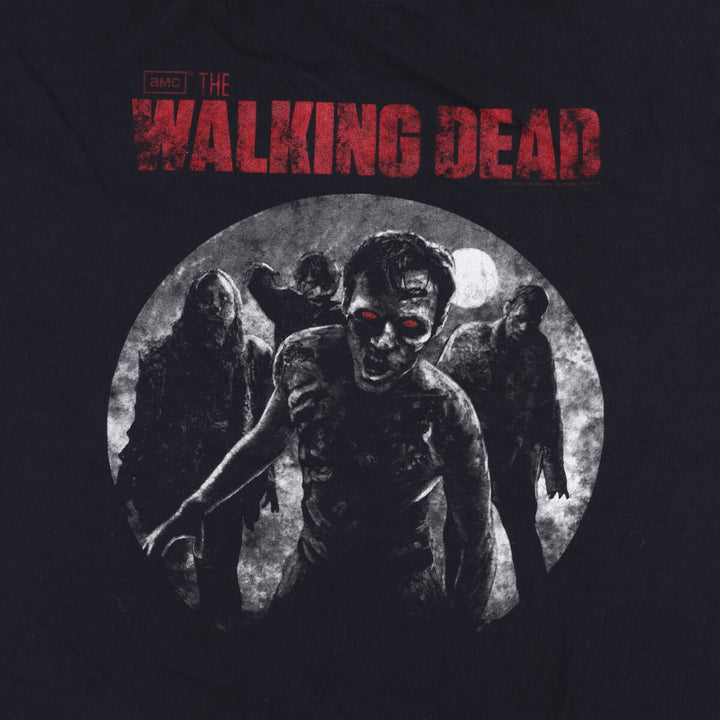 Jerzees THE WALKING DEAD Movie T-shirt for men, equivalent to XXL cotton black type Vintage Second Hand