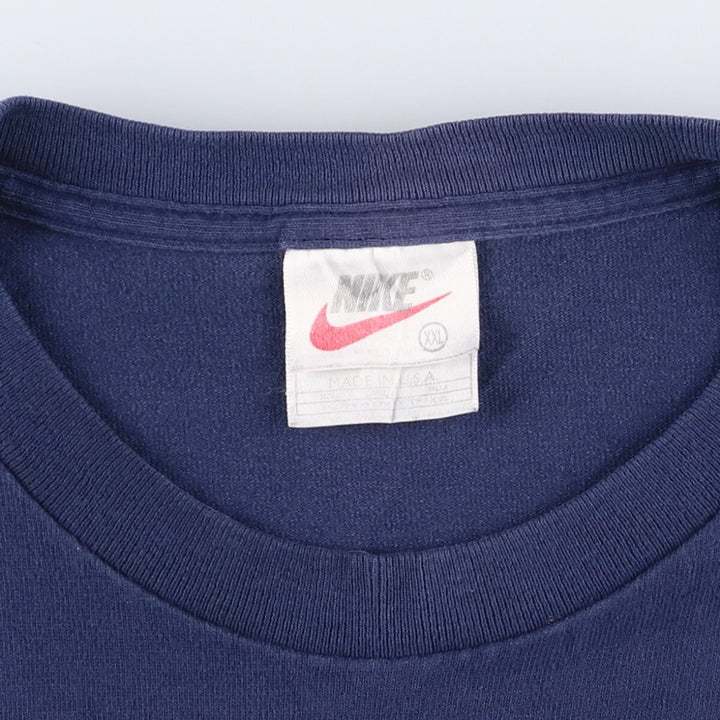 Vintage 90'S Nike Sports T-shirt, Made in USA, Men's XXL cotton navy blue type Vintage Second Hand