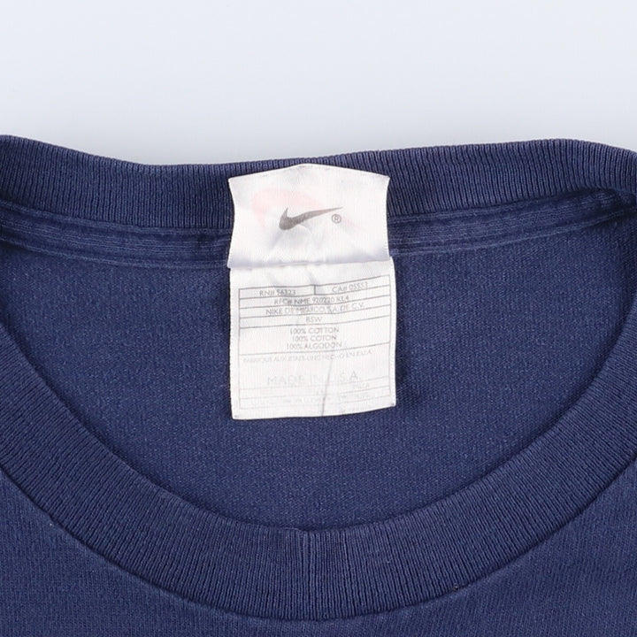 Vintage 90'S Nike Sports T-shirt, Made in USA, Men's XXL cotton navy blue type Vintage Second Hand