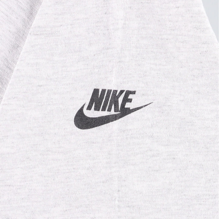 90'S Nike Silver Tag Printed T-Shirt Made in USA Men's L Size Vintage cotton gray type Vintage Second Hand