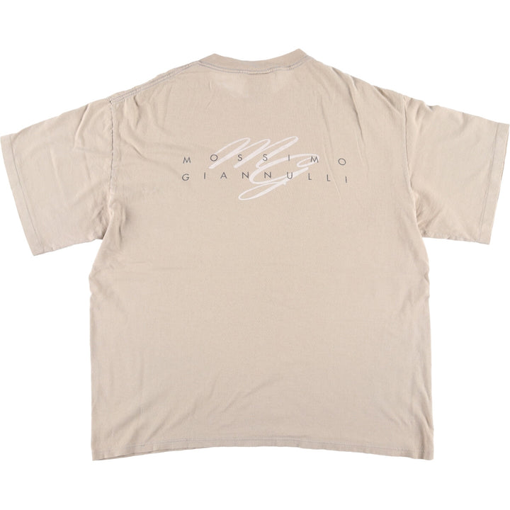Mossimo logo print T-shirt, Made in USA, Men's size L cotton Beige type Vintage Second Hand