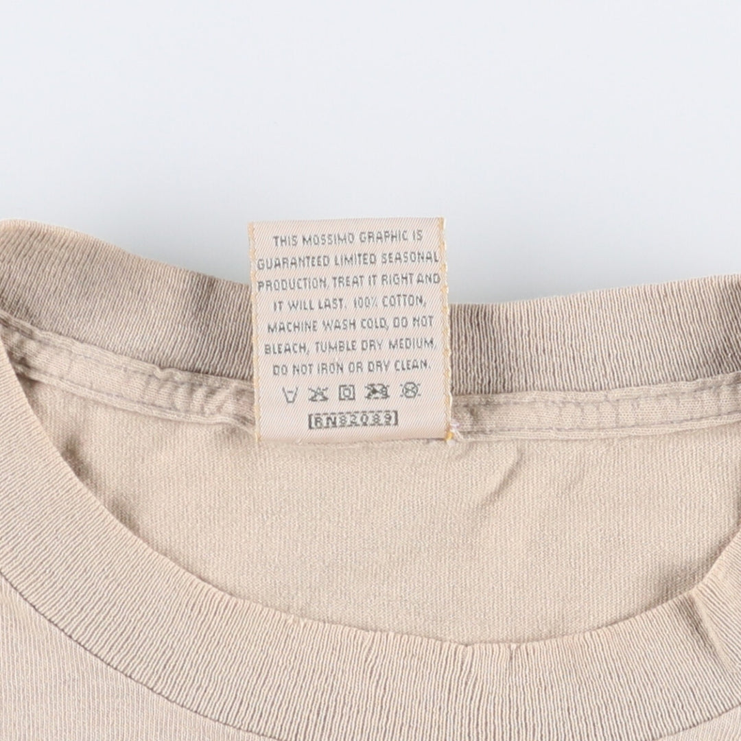 Mossimo logo print T-shirt, Made in USA, Men's size L cotton Beige type Vintage Second Hand