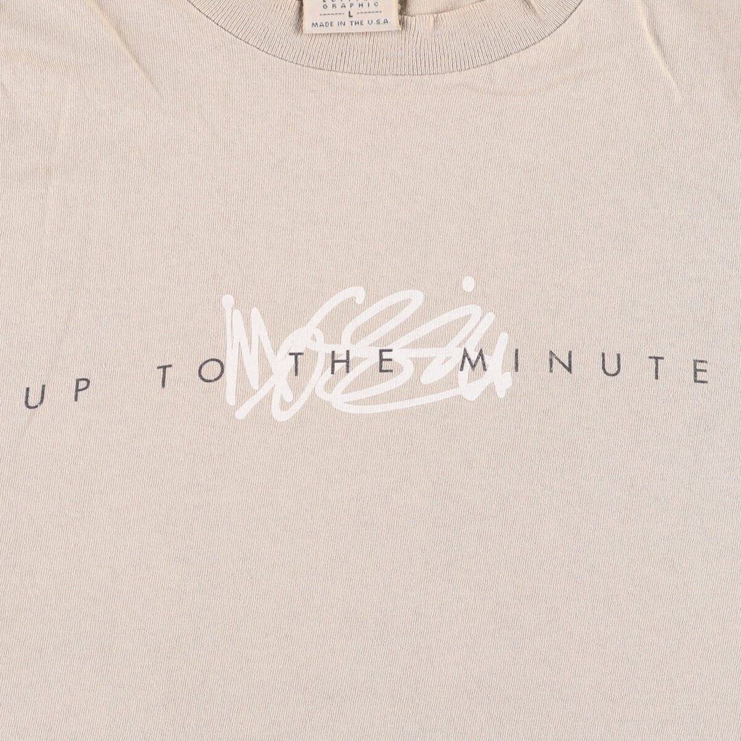 Mossimo logo print T-shirt, Made in USA, Men's size L cotton Beige type Vintage Second Hand