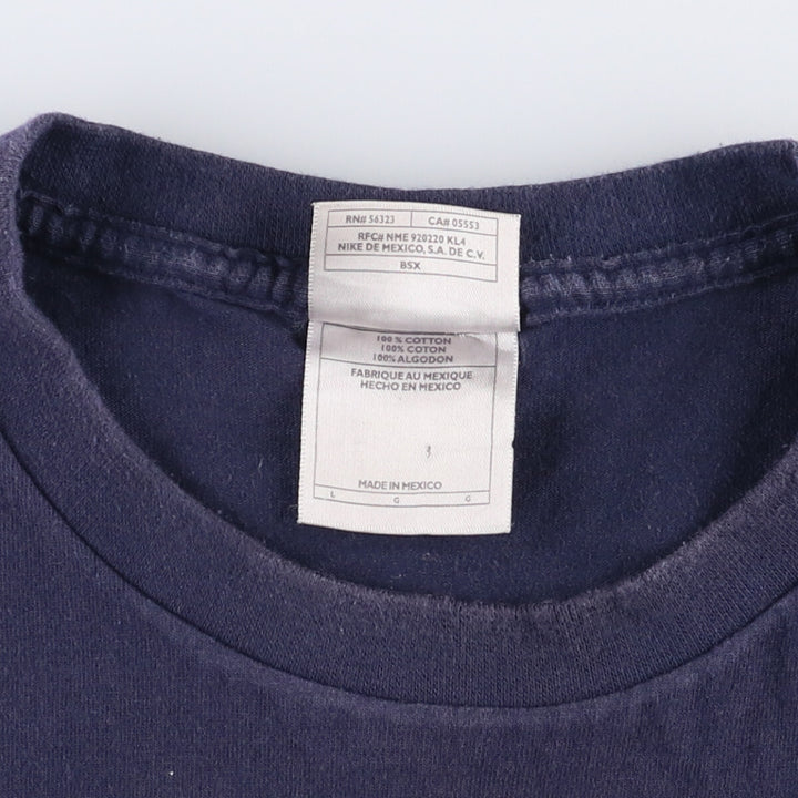 Nike Air Max logo print T-shirt, men's size L cotton navy blue type Vintage Second Hand