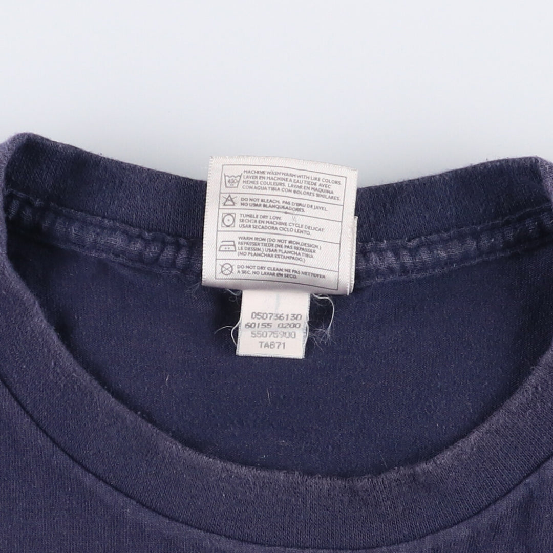 Nike Air Max logo print T-shirt, men's size L cotton navy blue type Vintage Second Hand