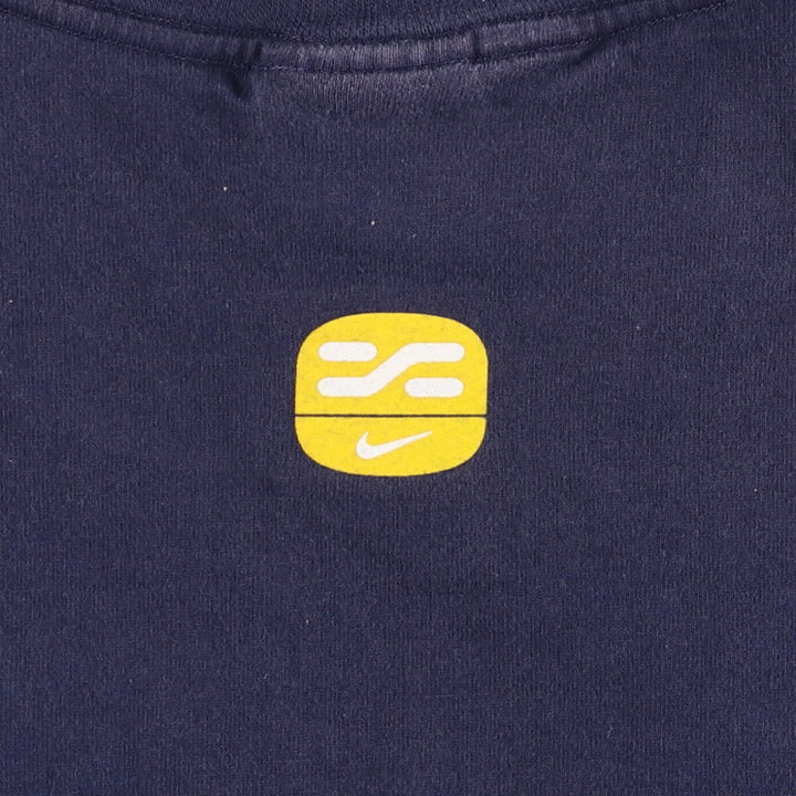 Nike Air Max logo print T-shirt, men's size L cotton navy blue type Vintage Second Hand