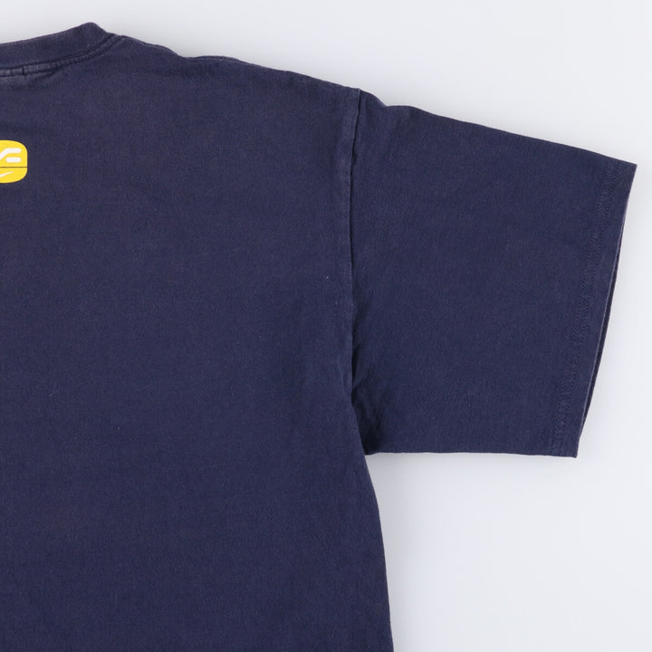 Nike Air Max logo print T-shirt, men's size L cotton navy blue type Vintage Second Hand