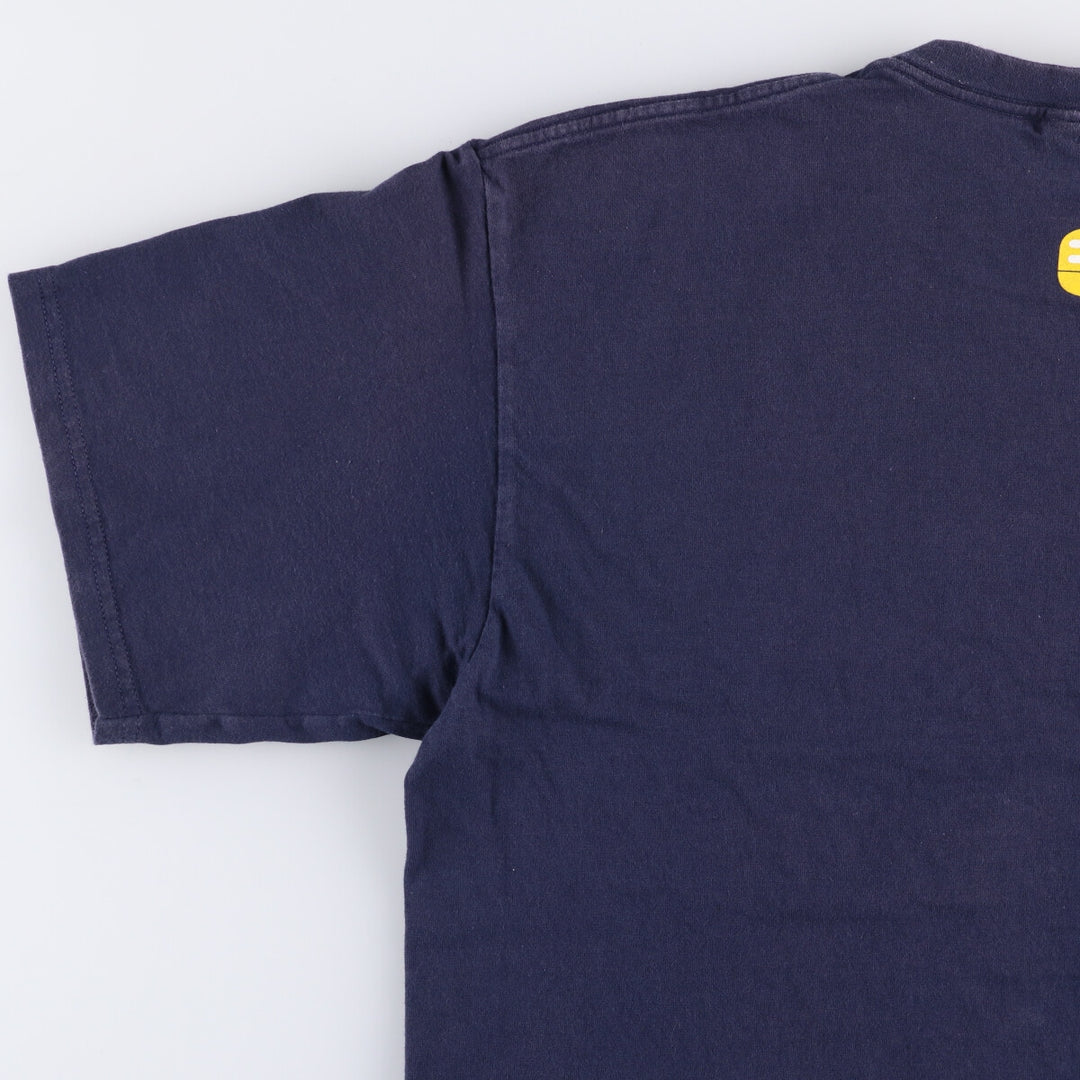 Nike Air Max logo print T-shirt, men's size L cotton navy blue type Vintage Second Hand