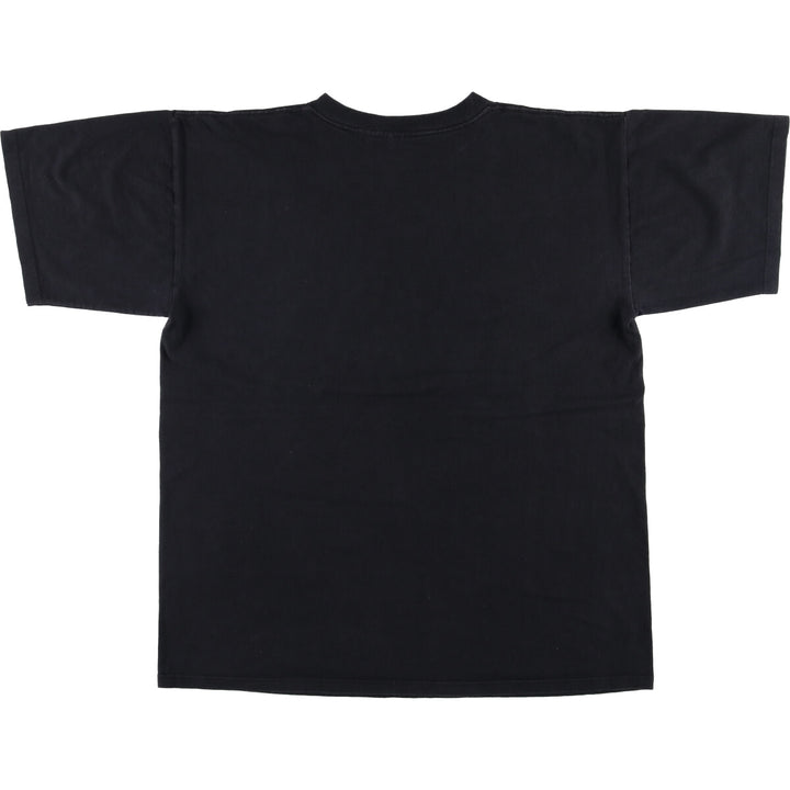 Adidas logo print T-shirt, made in USA, men's size M cotton black type Vintage Second Hand