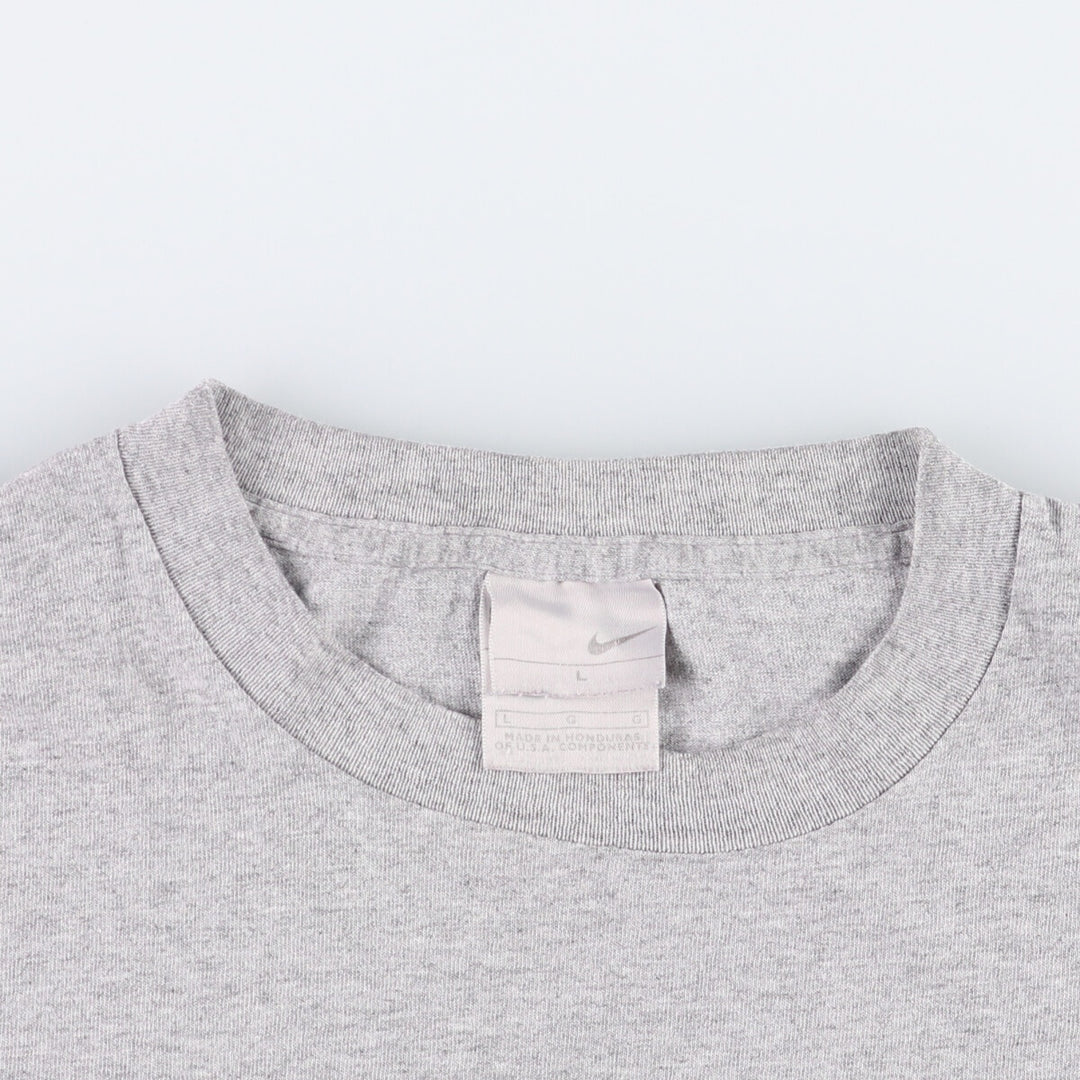 Nike Sports Print T-Shirt, Men's Size L cotton gray type Vintage Second Hand