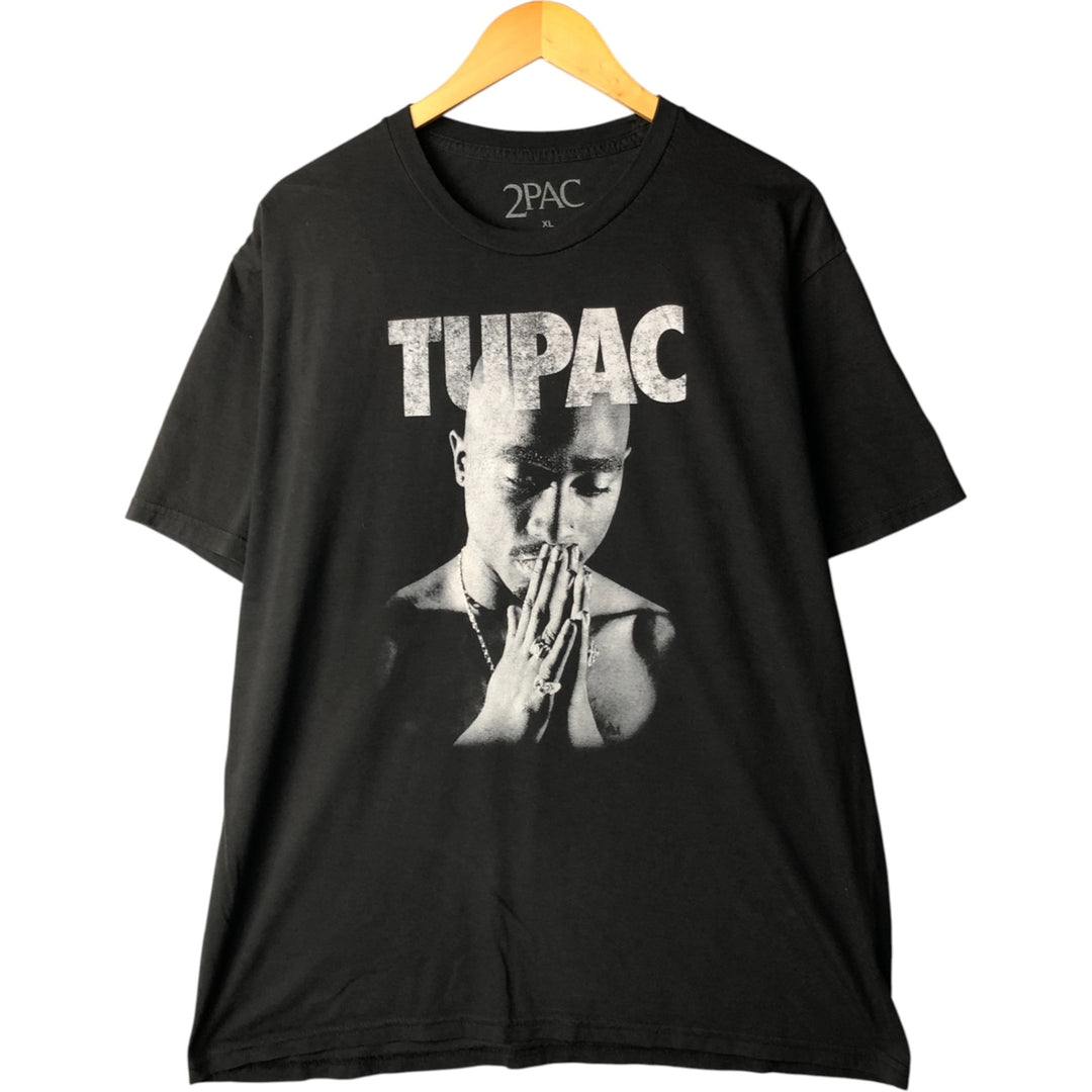 2pac Rap T-shirt, Men's XL size cotton black type Vintage Second Hand