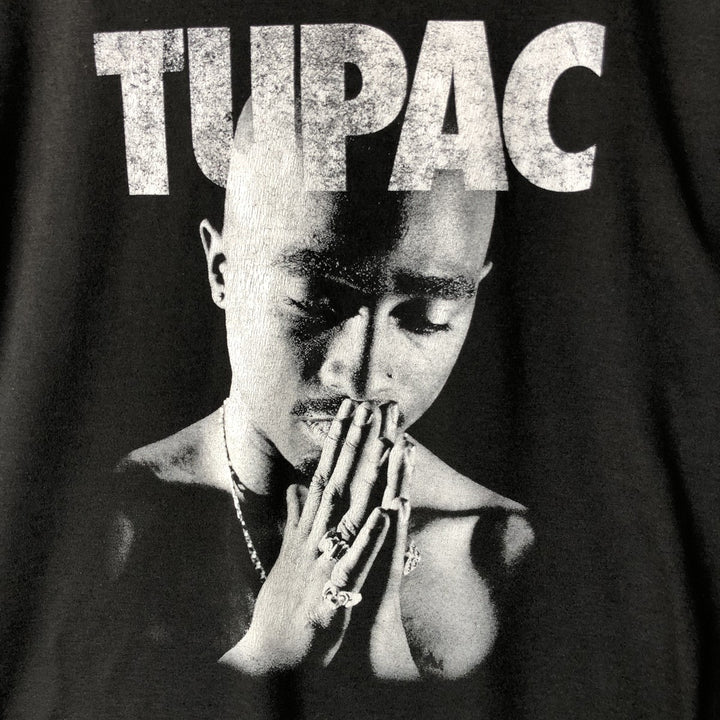 2pac Rap T-shirt, Men's XL size cotton black type Vintage Second Hand