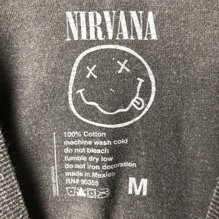 NIRVANA Nirvana Band T-shirt, Band T, Men's M size cotton Charcoal Vintage Second Hand