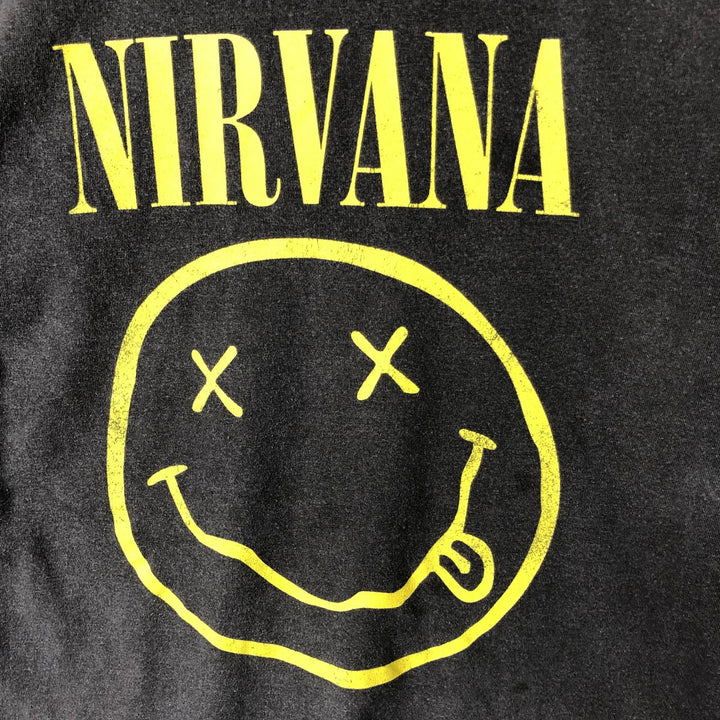 NIRVANA Nirvana Band T-shirt, Band T, Men's M size cotton Charcoal Vintage Second Hand