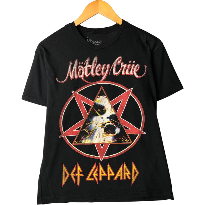 DEF LEPPARD Def Leppard Band T-shirt Band T Men's M size cotton black type Vintage Second Hand